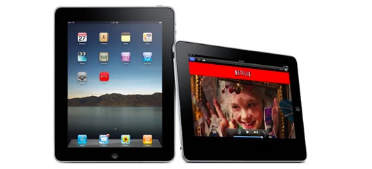 Netflix iPad UI top