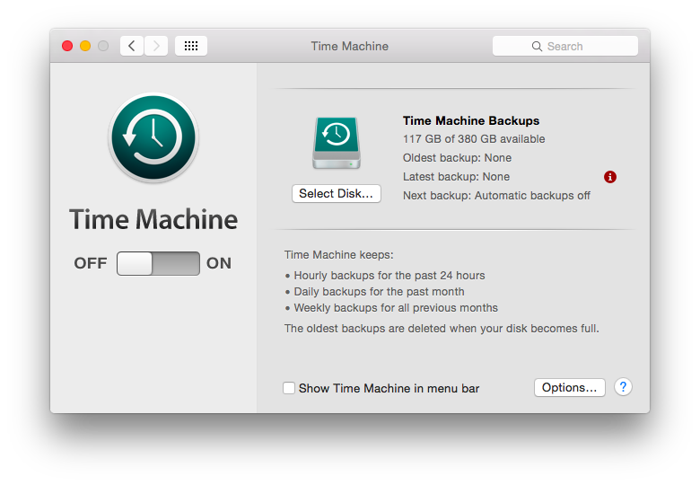Time Machine makes it easy to back up your Mac.