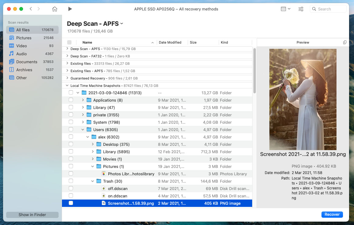 system drive apple m1 mac scan via disk drill