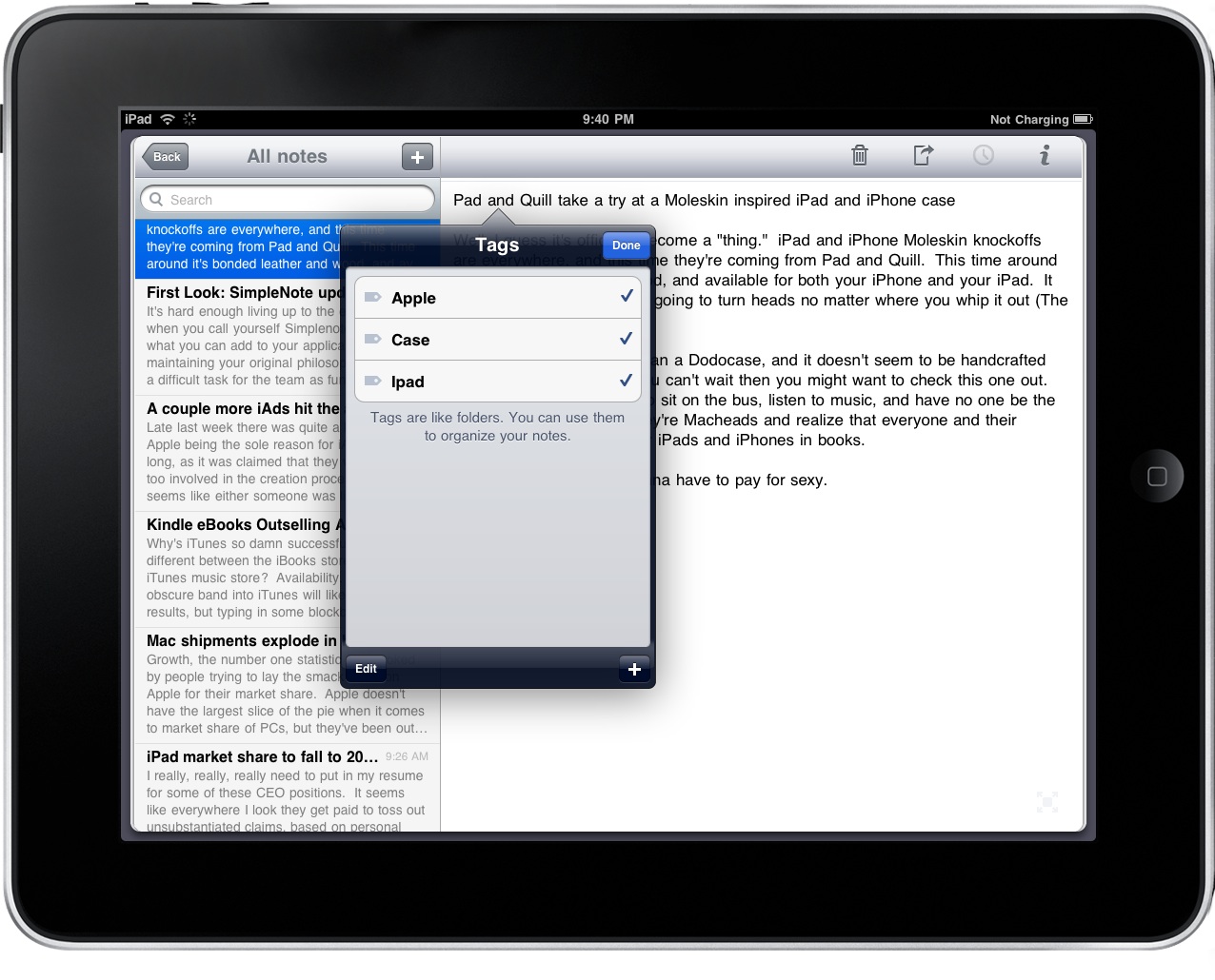 First Look: Simplenote. The app gets a major update.