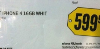 White iPhone 4 shelf tags spotted in US and Canada retailers