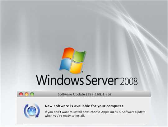 Windows Server 2008 with OS X Software Update