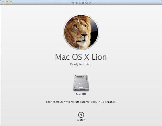install mac os lion