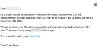 Apple Reminds Former MobileMe Customers Its Taking Back Its 20GB iCloud Gift