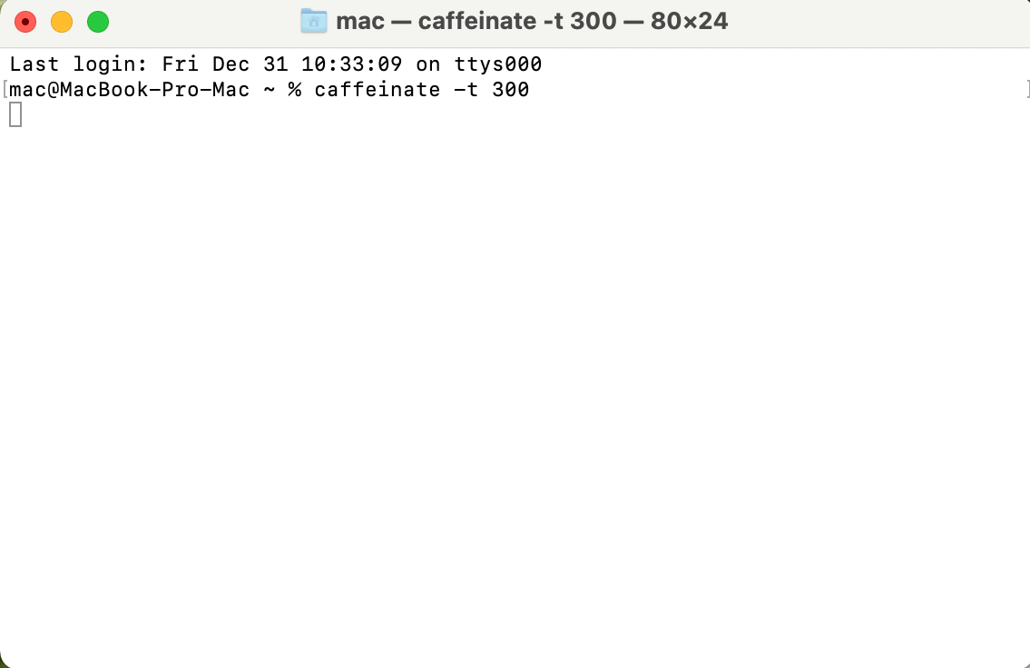 caffeinate with timer