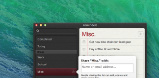 You Can Share Your Reminders List In Mavericks
