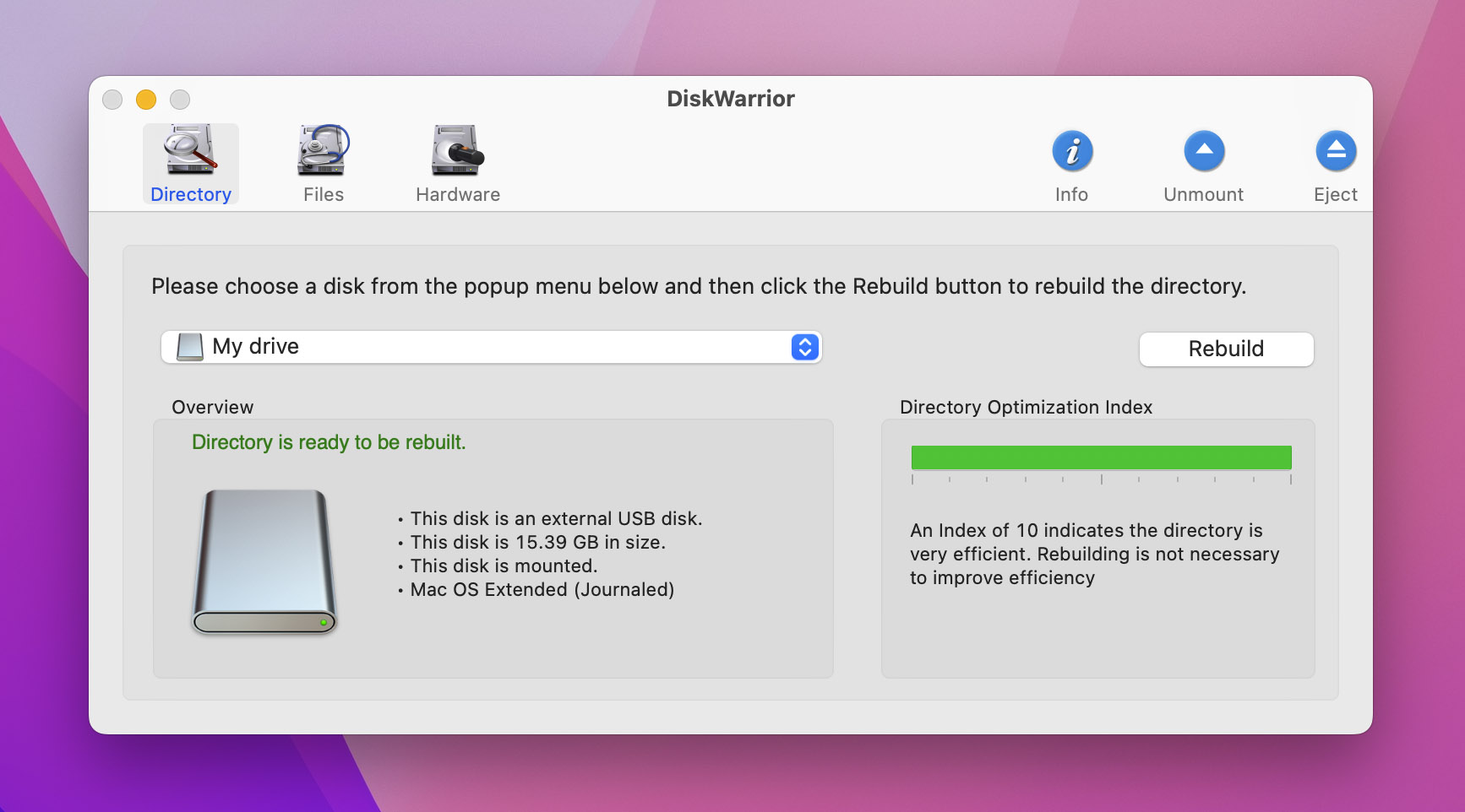 Choose a Disk in DiskWarrior for Mac