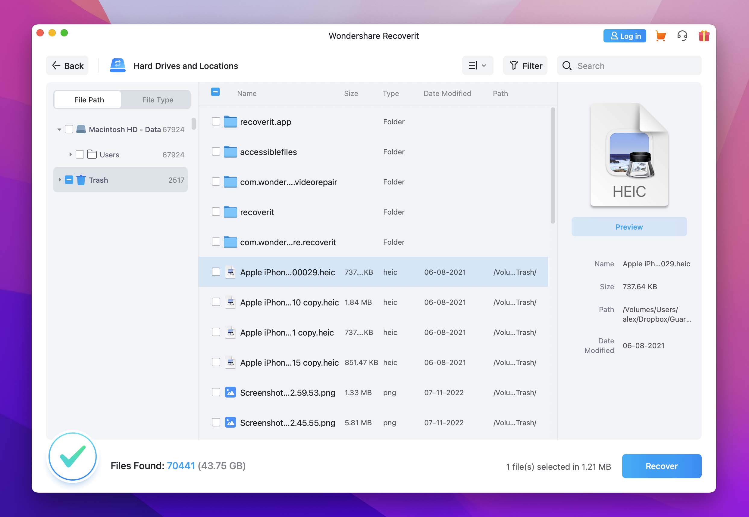 Recoverit Data Recovery for Mac
