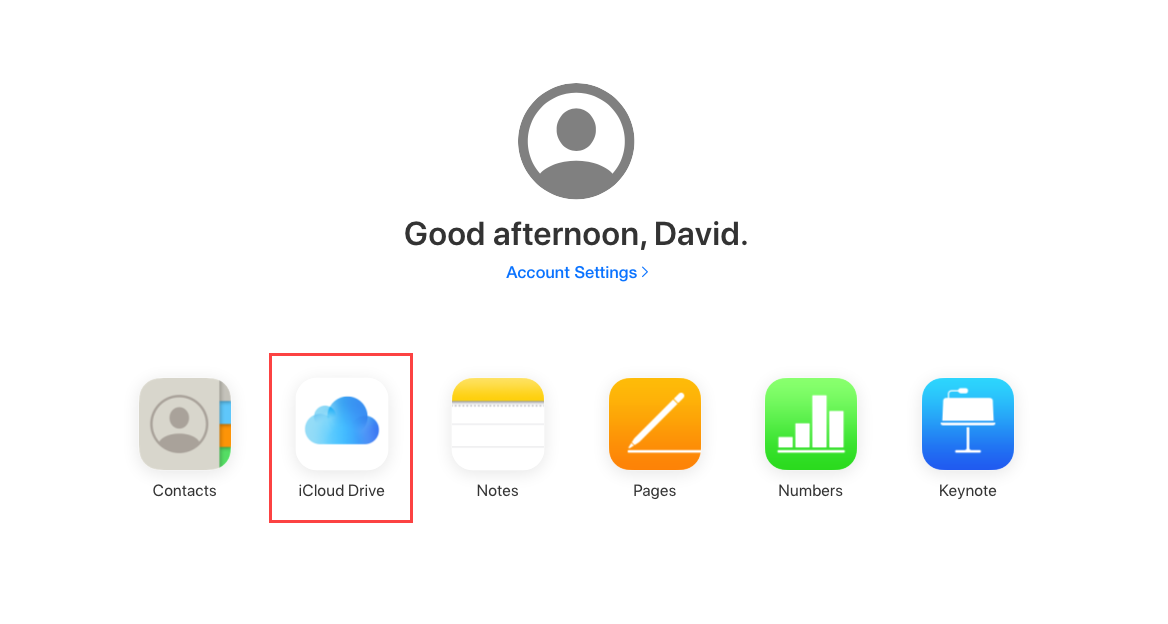 Click iCloud Drive