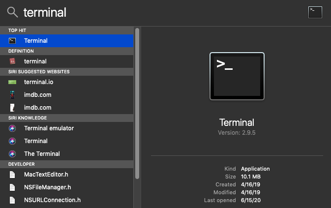 spotlight terminal