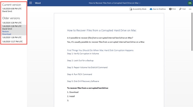 find word for mac document online previous version find word for mac document online previous version
