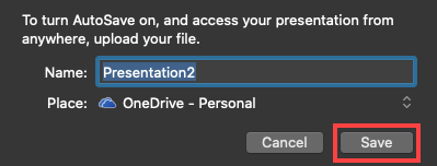 how to enable autosave in powerpoint for mac