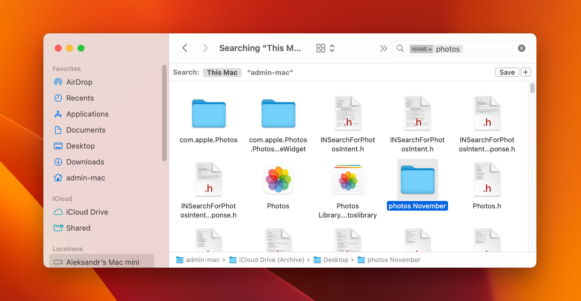 This Mac Finder filter select