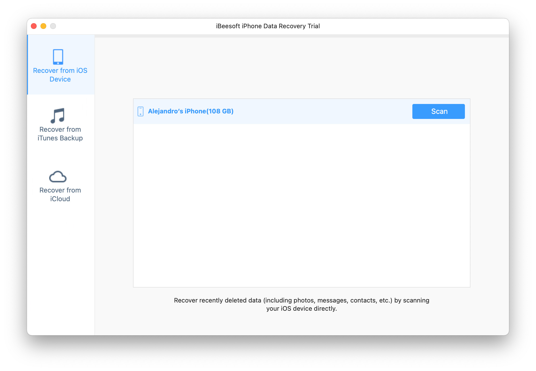 iBeesoft iPhone Data Recovery for Mac