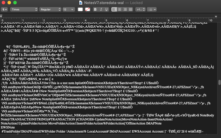 Textedit with notes file