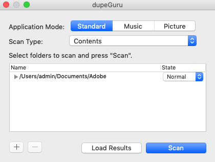 dupeGuru folder scanning