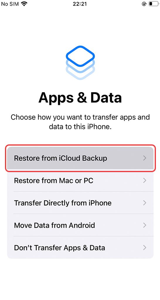 restore from icloud backup your photos