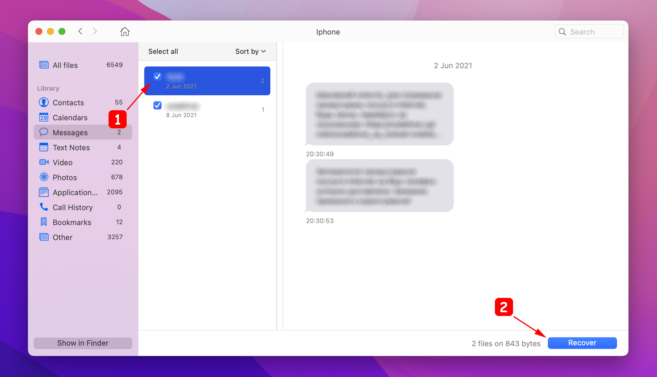 recover deleted messages from iPhone using iOS data recovery software