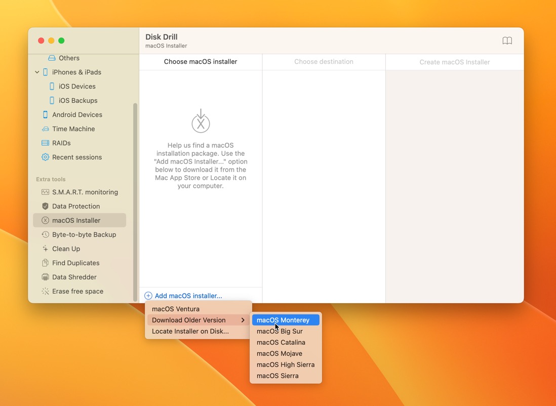 macos installer download disk drill