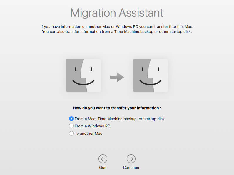 use migration assistant