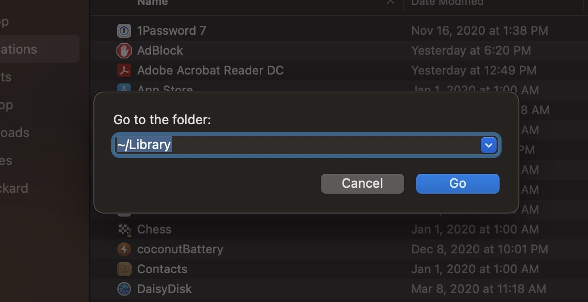 searching inside of finder