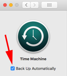 turn on function backup automatically 