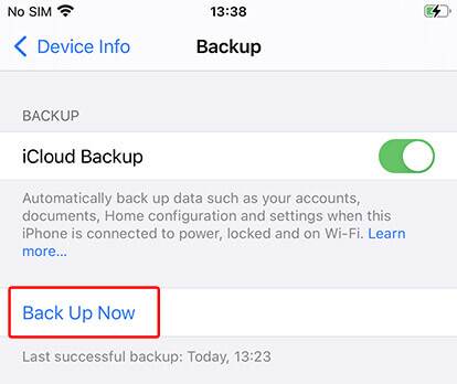 Back up now