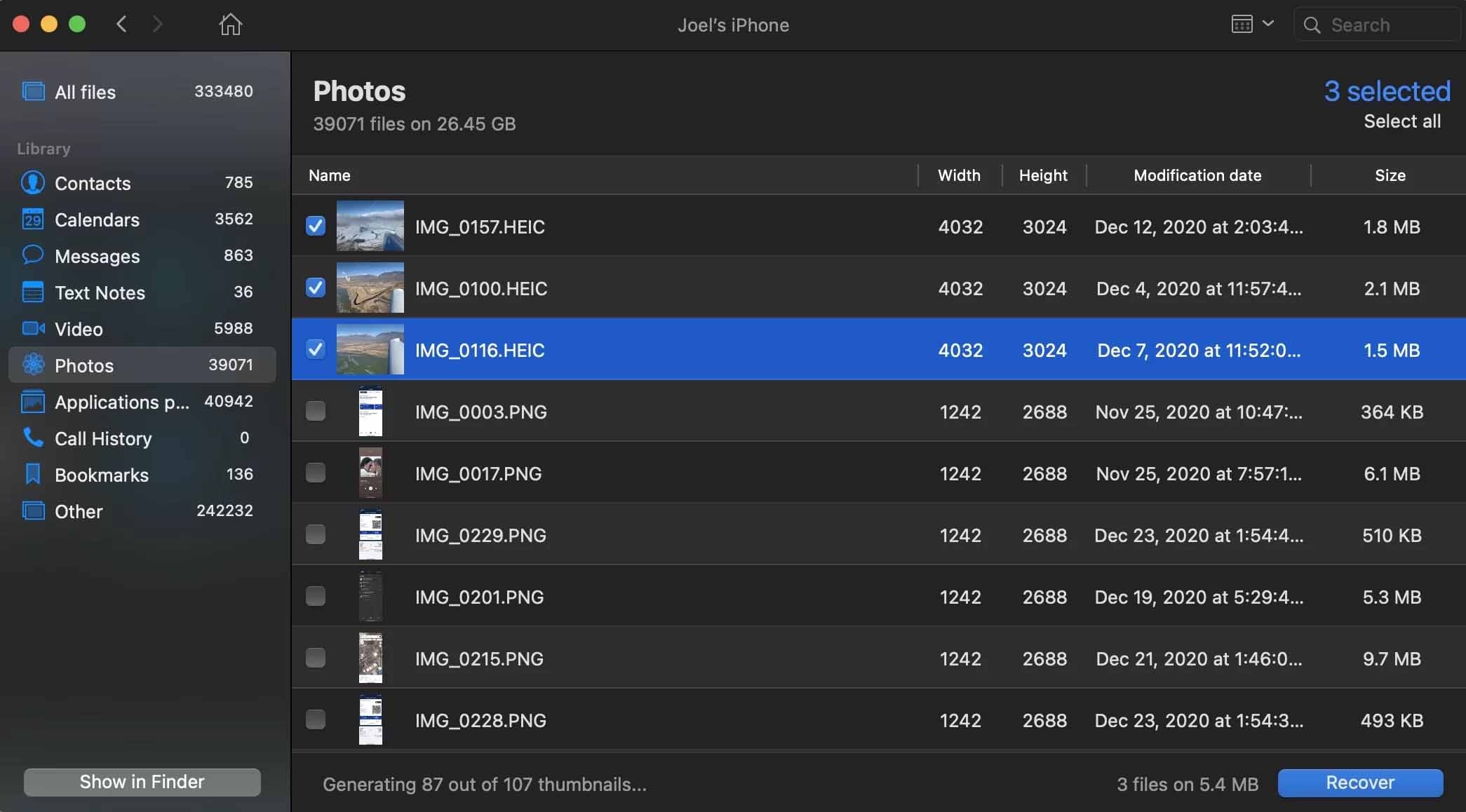 recovering photos in disk drill