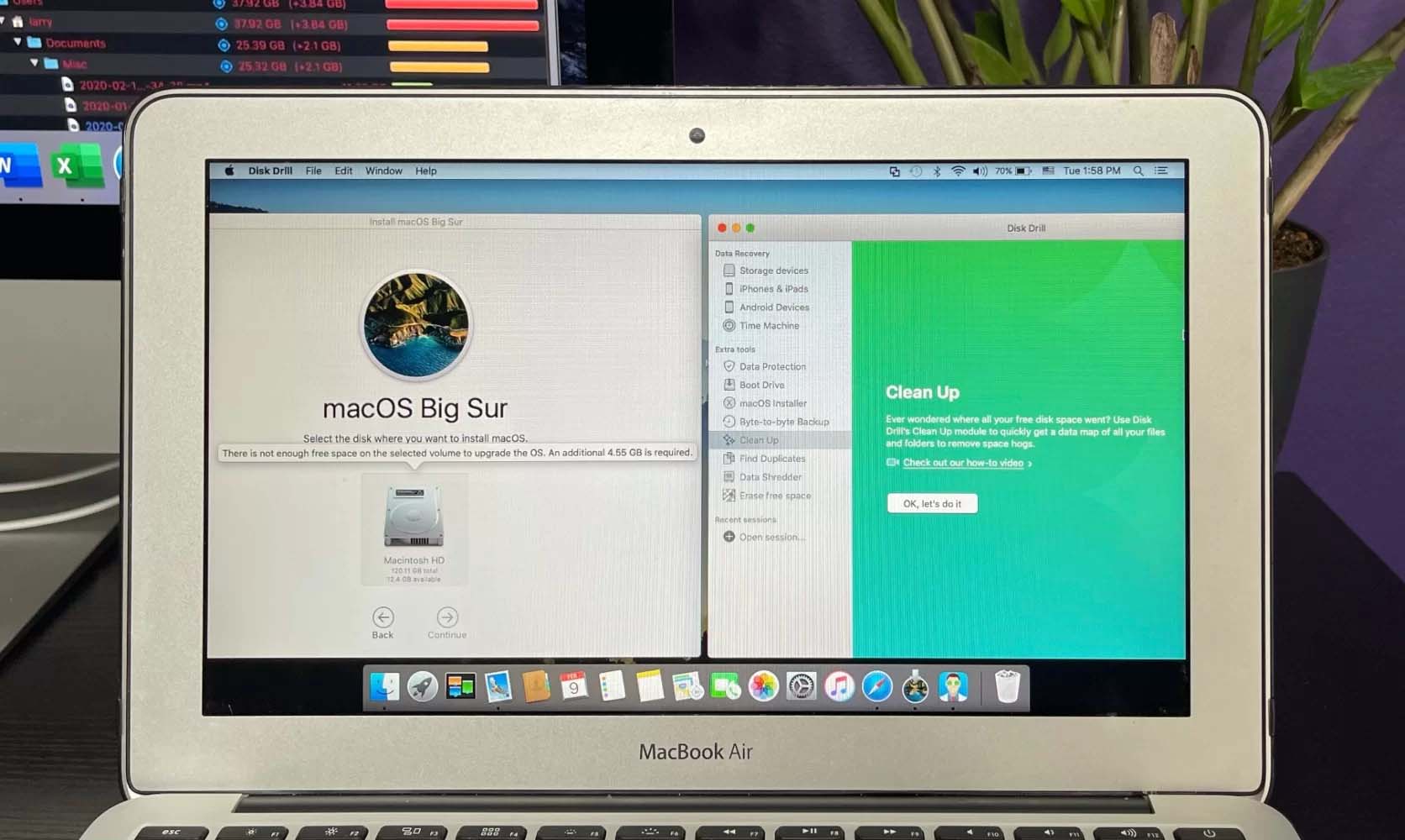 macOS Big Sur update free space
