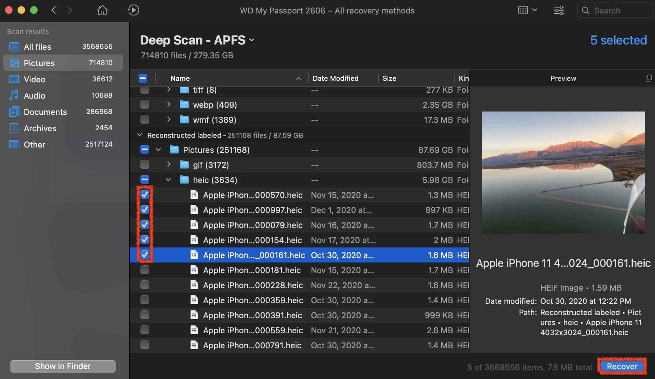 recovering data from within disk drill