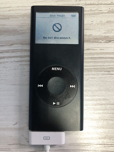 scan ipod classic in disk mode step 1