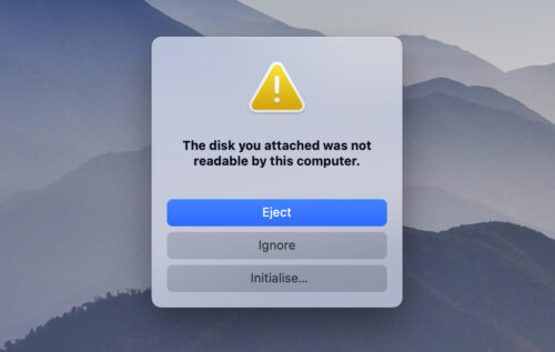 Error disk was not readable