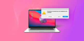 The disk you inserted was not readable