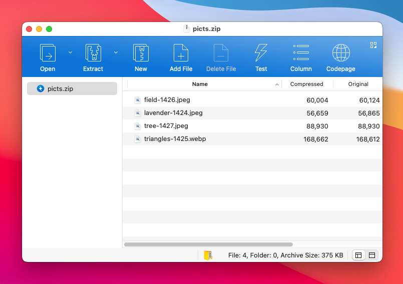 Bandizip - file archiver for macOS.