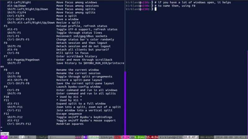 Byobu - Terminal emulator