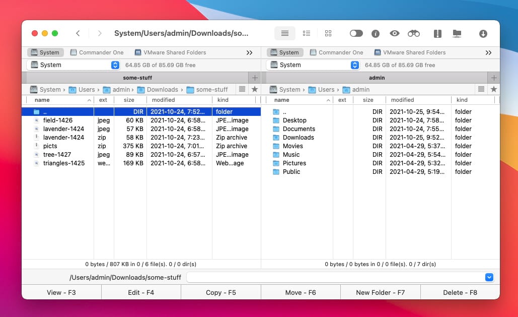 Commander One - archiver for Mac.