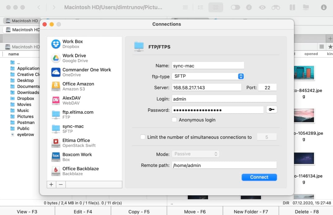 Commander One - FTP client for Mac