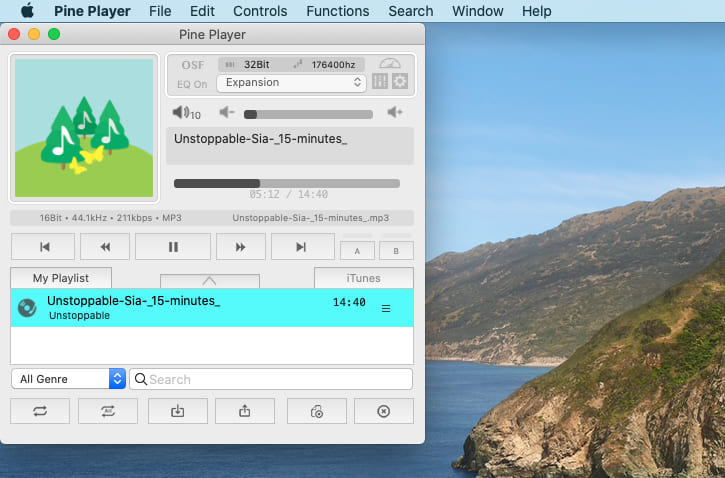 Pine Player - Mac audio player.