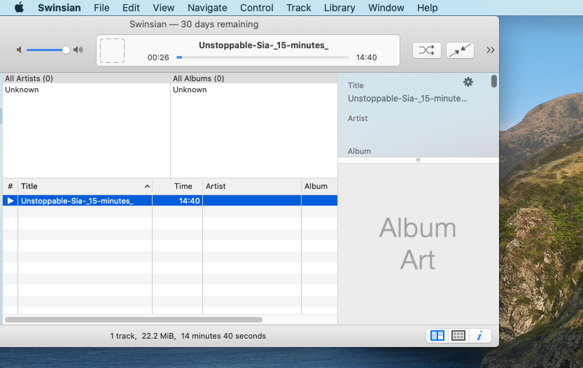 Swinsian audio player for Mac.