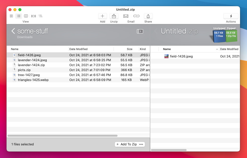 WinZip - file archiver for Mac.