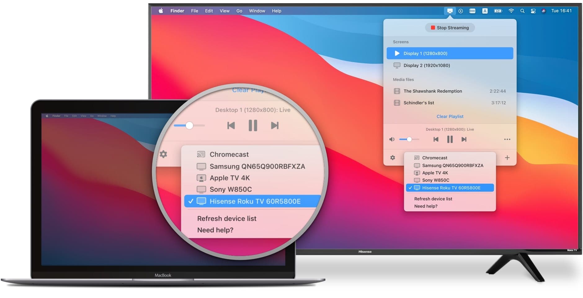 Stream and mirror Mac to TV wirelessly