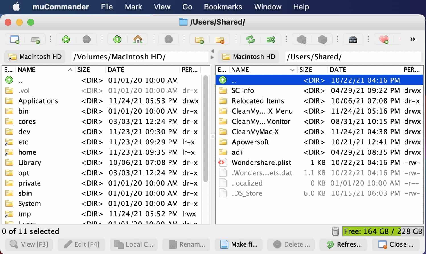 muCommander - is one of the best OS X Finder replacement