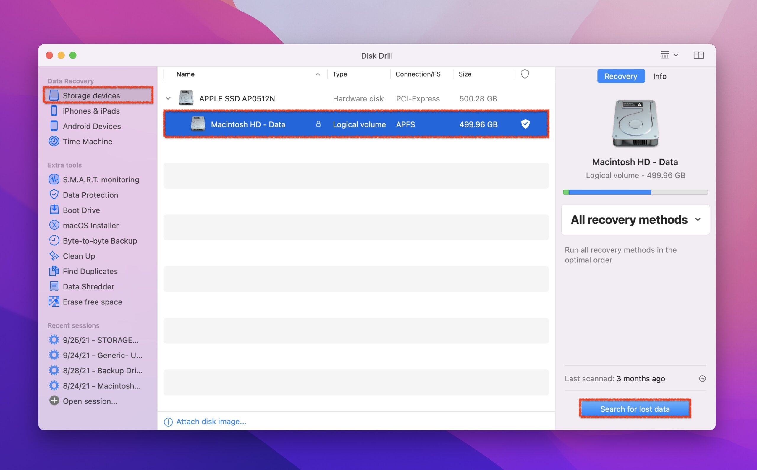 selecting mac storage device