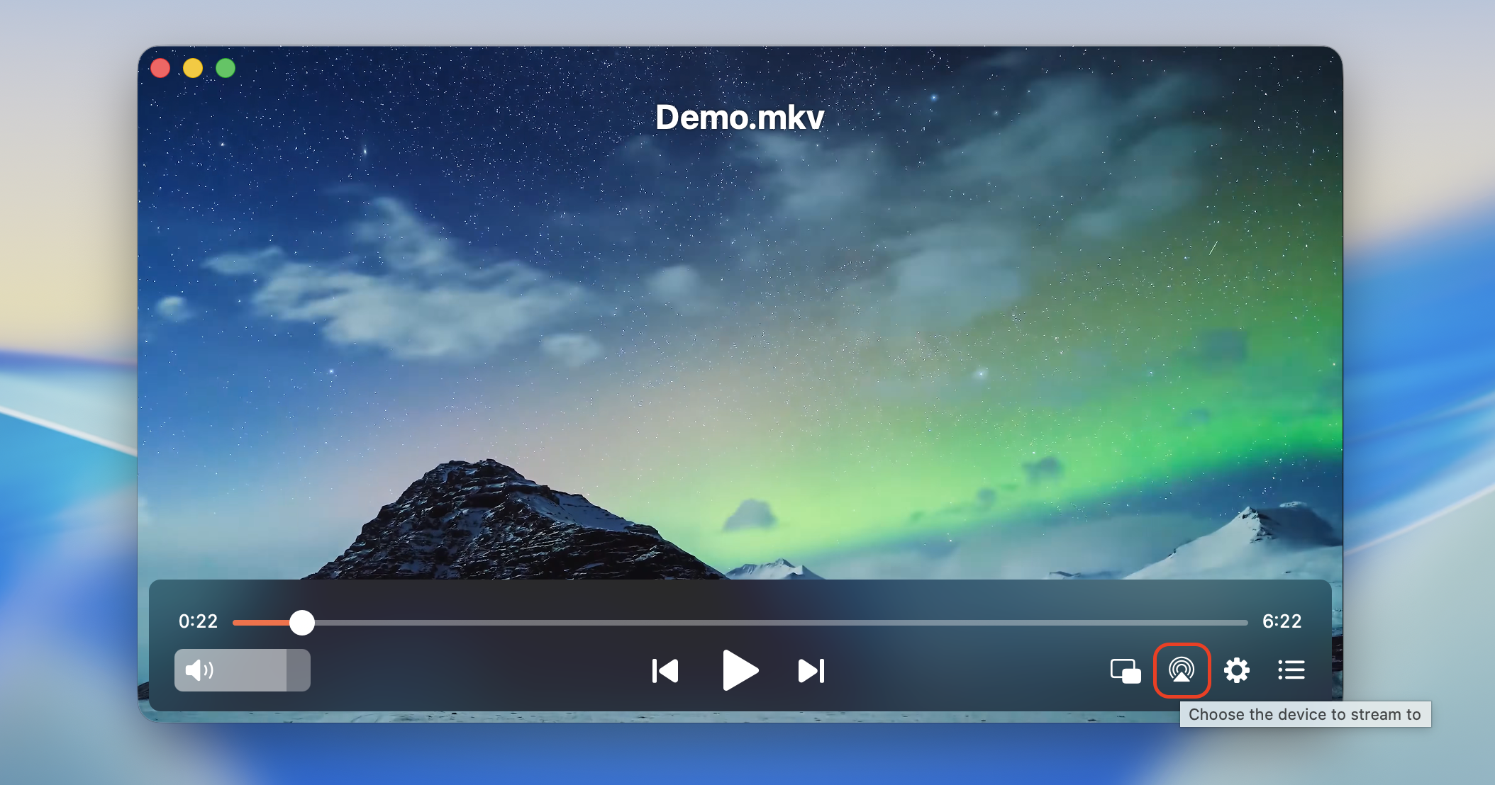 click on streaming button