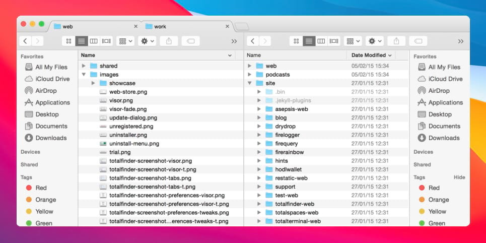 Open Finder on Mac with TotalFinder