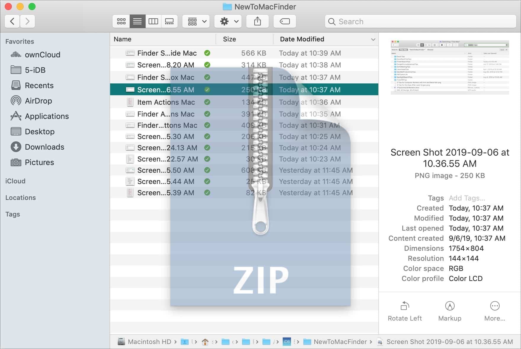 ZIP file on Mac