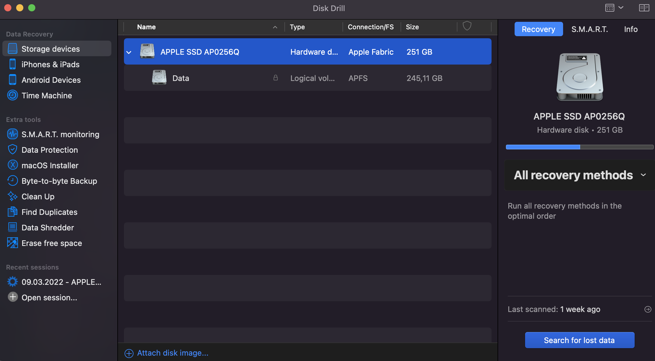 recover garageband project with disk drill