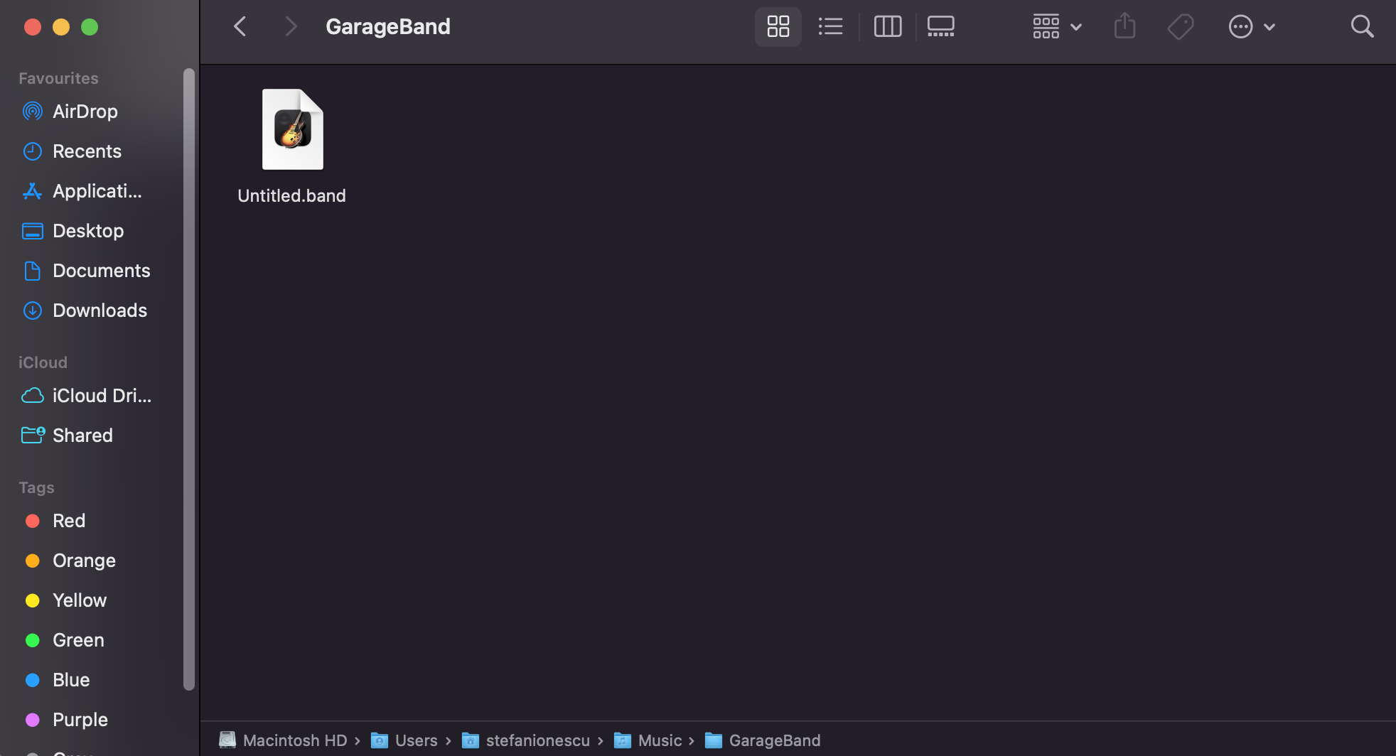garageband folder on mac