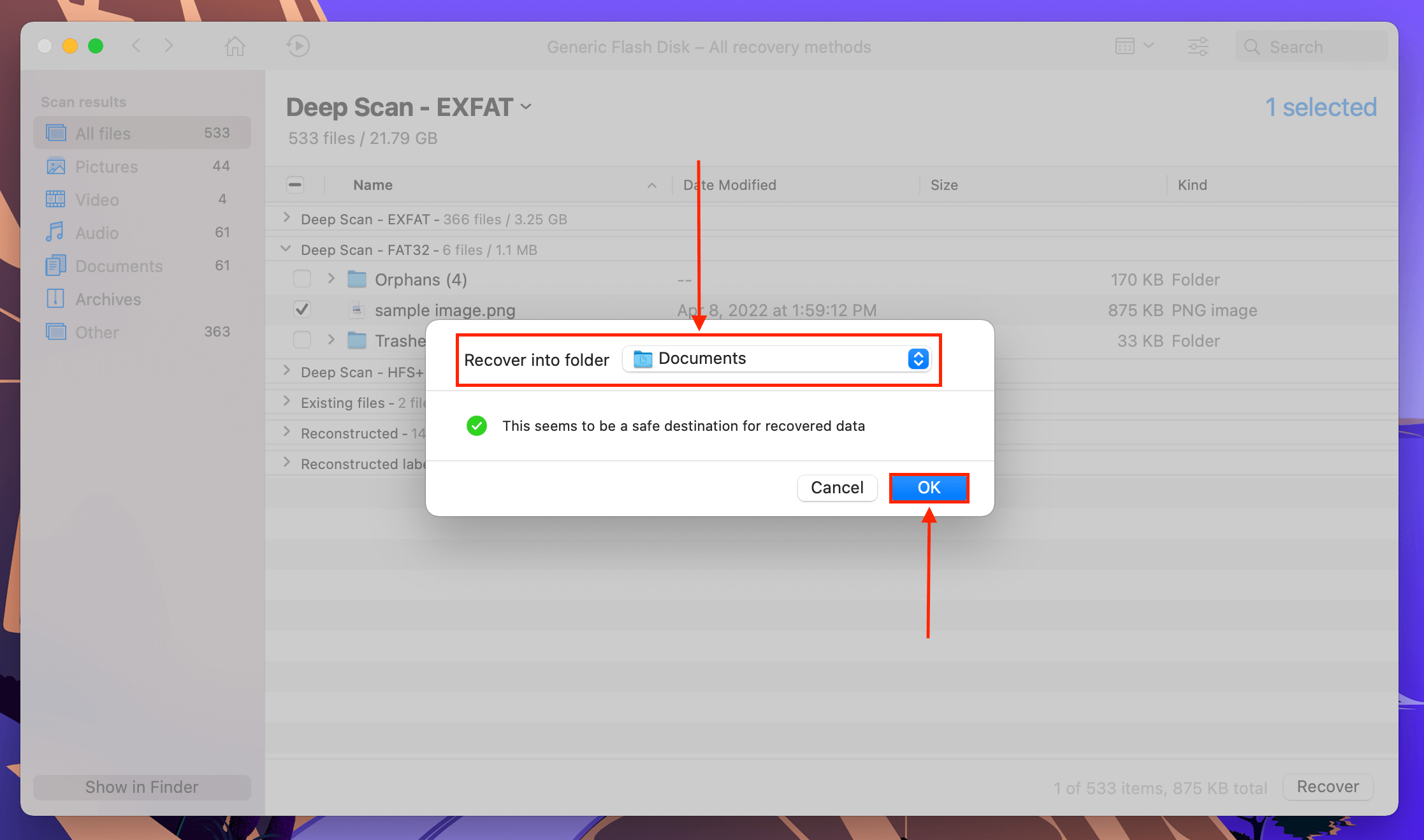 Disk Drill save file dialogue box