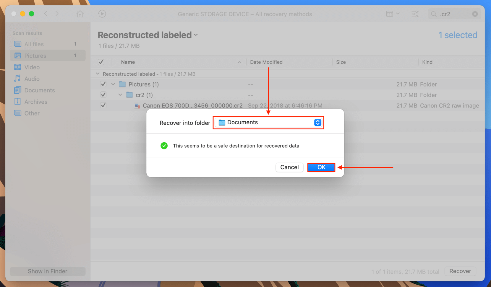 Disk Drill save file dialogue box